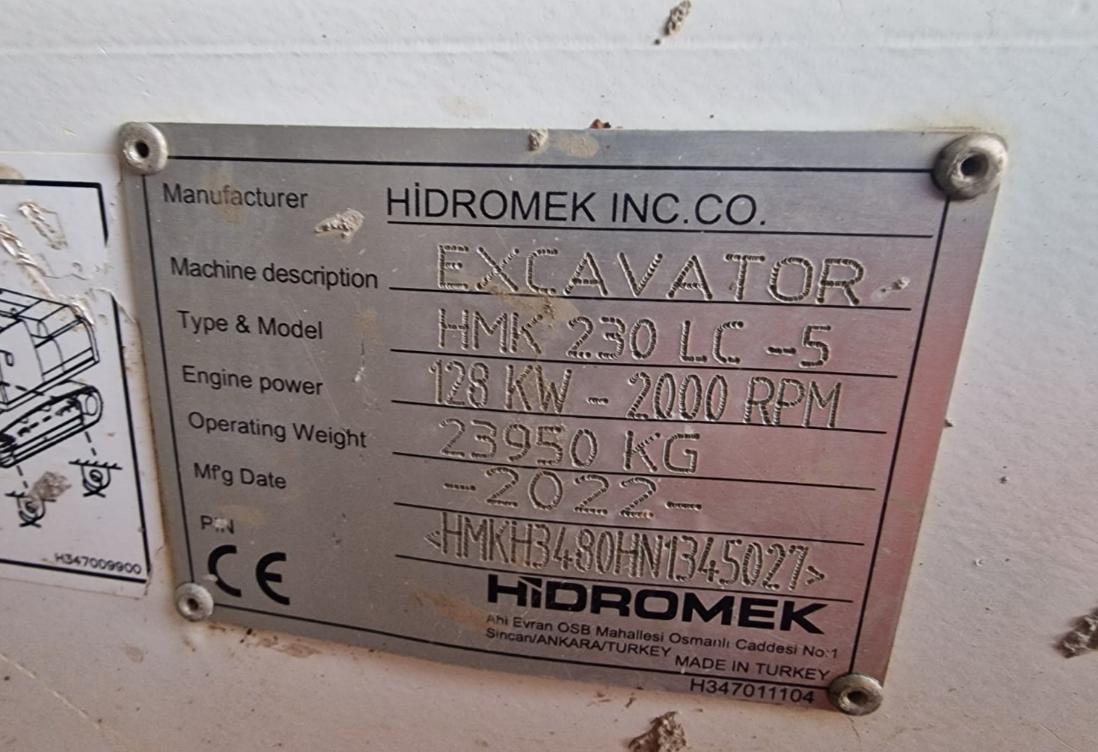 Гусеничний екскаватор Hidromek HMK 230LC Фото - 6